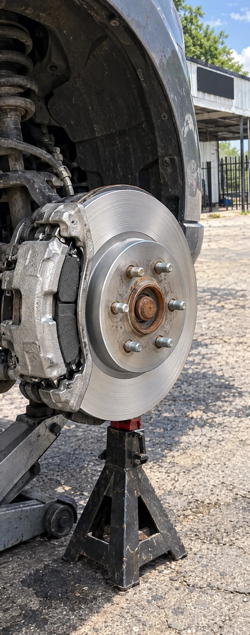 Rotor y caliper de Ford Expedition después de reparación / Ford Expedition brake rotor and caliper after repair — GDL Auto Repair Seagoville TX